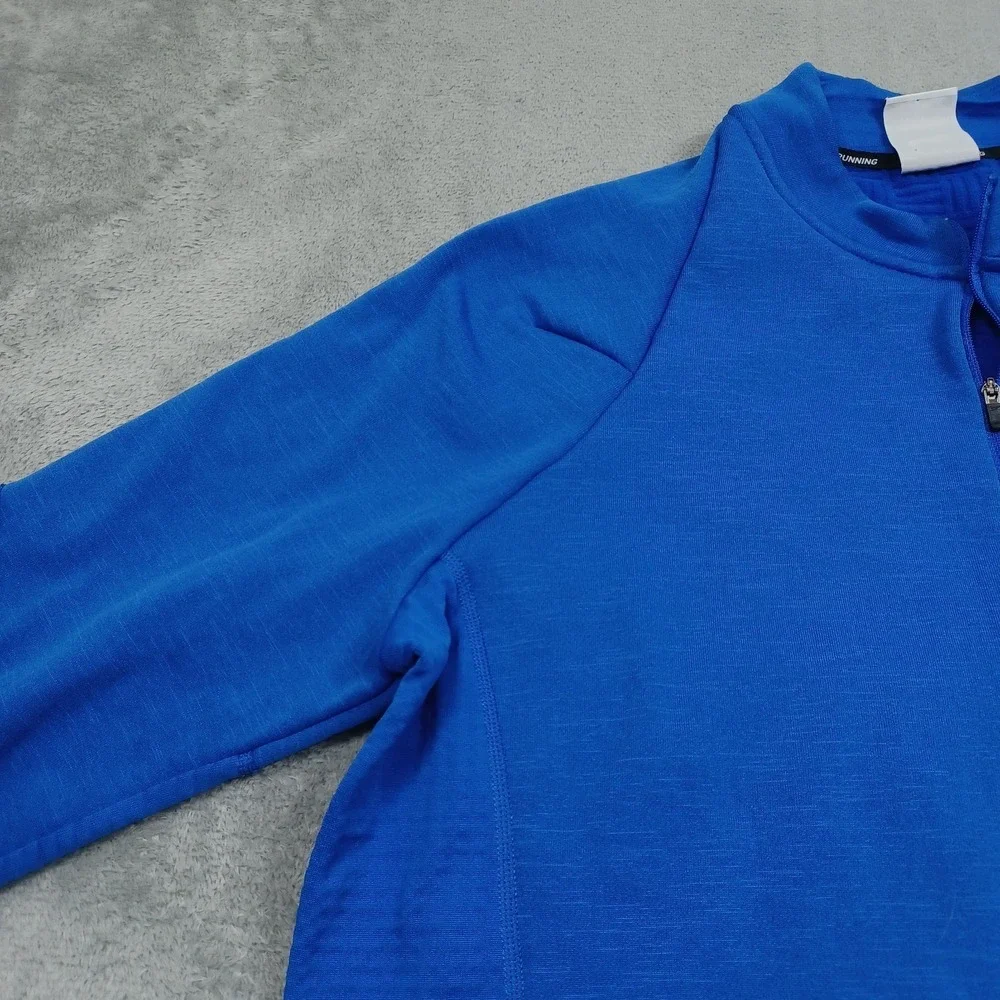 Nike Sweater Mens Large Blue 1/4 Zip Therma Fit Lightweight Activewear Casual‎